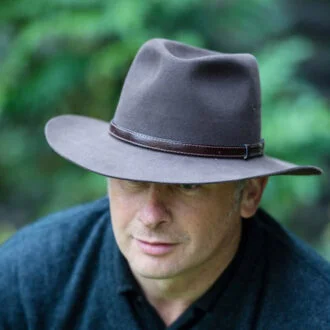 Akubra Angler Hat in Loden as a hat for men